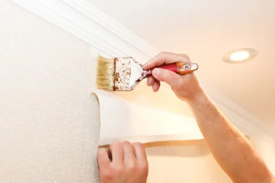 Pose de papier peint à Dinozé — revêtements muraux et toiles de verre